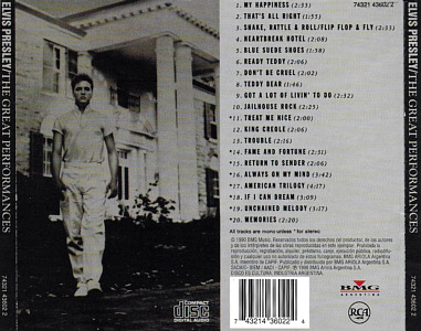 The Great Performances - Argentina 1998 - BMG 74321 43602 2 - Elvis Presley CD
