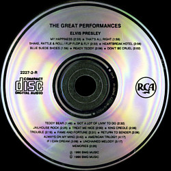 The Great Performances - BMG 2227-2-R (74321436022) - Taiwan 2000 - Elvis Presley CD