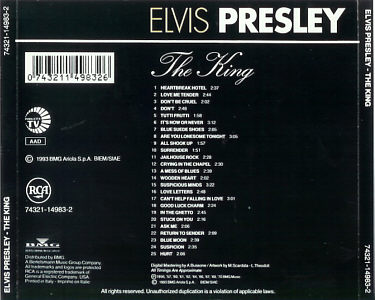 Elvis Presley - Elvis Presley - The King (2nd press) - Italy 1993 - BMG 74321-14983-2
