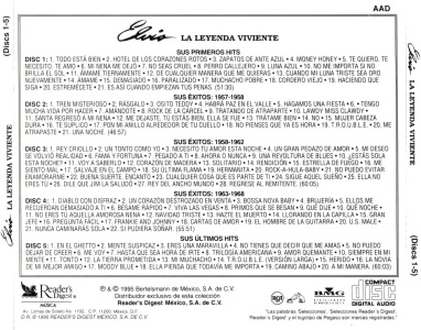 Elvis La Leyenda Viviente - Mexico 1995 - Reader’s Digest Musica
