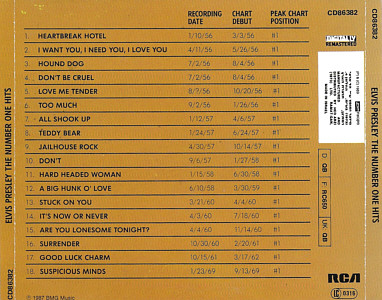 The Number One Hits - Israel 1999 - BMG CD86382 - Elvis Presley CD