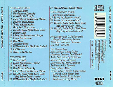 The Sun Sessions CD - Germany 1987 - BMG PD 86414