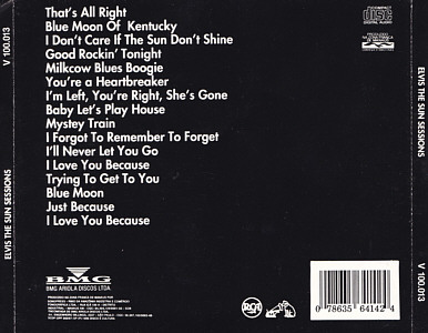 The Sun Sessions - Brazil 1996 - BMG V 100.0013 - Elvis Presley CD