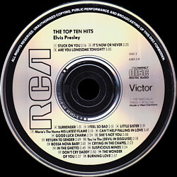 The Top Ten Hits - USA (made in Germany) 1987 - BMG 6383-2-R - Elvis Presley CD