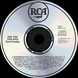 The Top Ten Hits - 07863 56383-2 - BMG - USA 1998 (Glad Products Company Promo)  - Elvis Presley CD