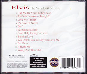 The Very Best Of Love - USA 2008 - Sony A 719931 (88697-31790-2)  - Elvis Presley CD