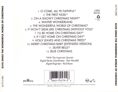 Elvis Sings The Wonderful World Of Christmas - USA 1994 - BMG 4579-2-RRE