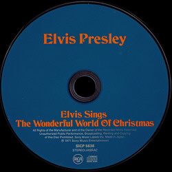 Elvis Sings The Wonderful World Of Christmas - Japan 2017 - Sony Music Labels SICP 5636 - Elvis Presley CD