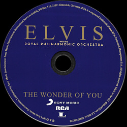 The Wonder Of You - Elvis Presley with the Royal Philharmonic Orchestra - UK 2016 - Sony Legacy 88985378222 - Elvis Presley CD