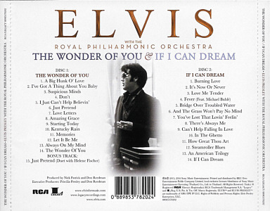 The Wonder Of You & If I Can Dream - Elvis Presley with the Royal Philharmonic Orchestra - Thailand 2016 - Sony Legacy 888985378202  - Elvis Presley CD