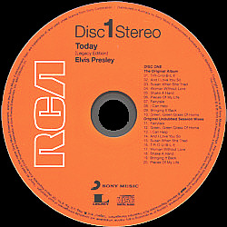 Today - Legacy Edition - Australia 2015 - Sony Music Legacy- 88875084942 - Elvis Presley CD
