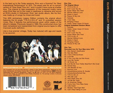 Today - Legacy Edition - EU 2015 - Sony Music Legacy- 88875084942 - Elvis Presley CD