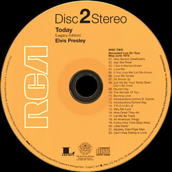 Today - Legacy Edition - USA 2015 - Sony Music Legacy- 88875084942 - Elvis Presley CD