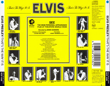 That's The Way It Is - Japan 2015 - Sony SICP 4498 - Elvis Presley CD