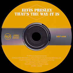 That's The Way It Is - Japan 2015 - Sony SICP 4498 - Elvis Presley CD