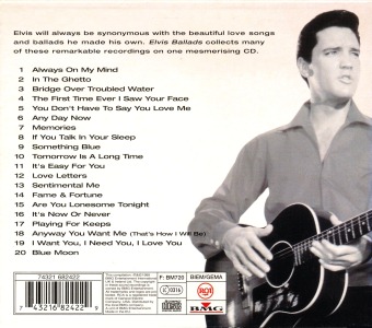 Elvis ballads - The Ultimate Collection - Millennium Masters - UK & Ireland 1999 - BMG 74321 682422
