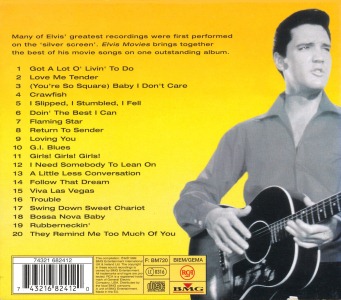 Elvis movies' - The Ultimate Collection - Millennium Masters - UK & Ireland 1999 - BMG 74321 682412