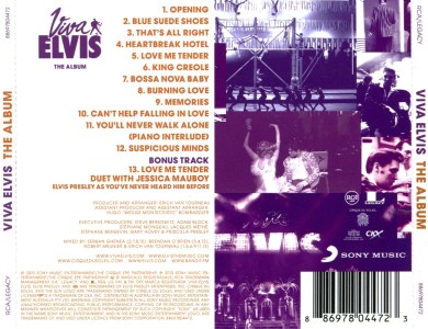 Viva Elvis - The Album (1 CD version) - Australia 2010 - Sony 88697804472