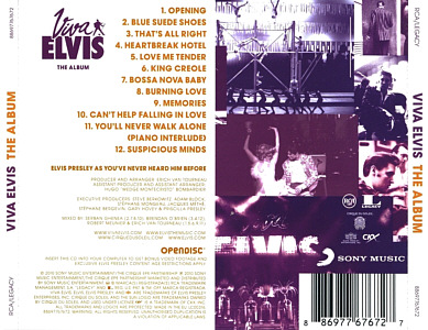 Viva Elvis - The Album (1 CD version) - EU 2010 - Sony Music 88697767672