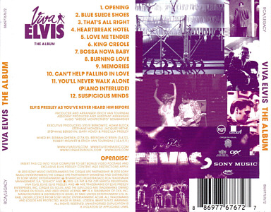 Viva Elvis - The Album (1 CD version) - Israel 2010 - Sony Music 88697767672