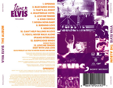 Viva Elvis - The Album (1 CD version) - Netherlands 2010 - Sony Music 88697804492