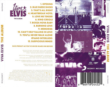 Viva Elvis - The Album (1 CD version) - Singapore 2010 - Sony 88697804452 - Elvis Presley CD