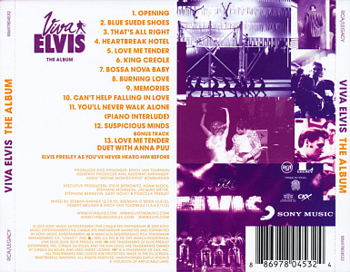 Viva Elvis - The Album (1 CD version) - Finland 2010 - Sony 88697804532