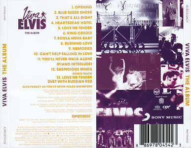 Viva Elvis - The Album (1 CD version) - Spain 2010 - Sony Music 88697804542 - Elvis Presley CD