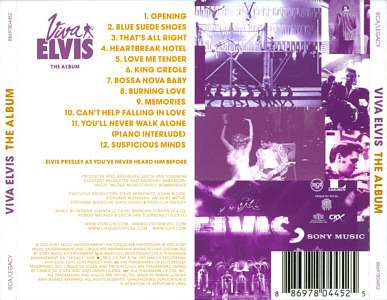 Viva Elvis - The Album (1 CD version) - Taiwan 2010 - Sony Music 88697767672