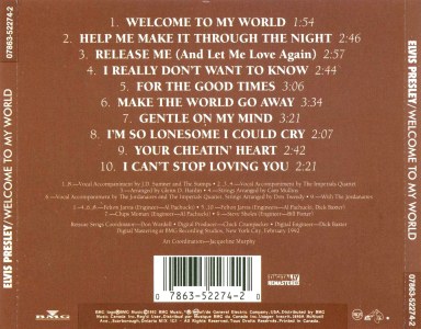 Welcome To My World - BMG 07863-52274-2 - Canada 1992