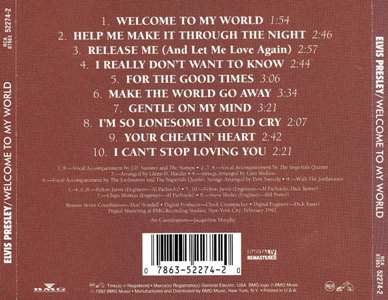 Welcome To My World - BMG 07863-52274-2 - USA 1994 - Elvis Presley CD