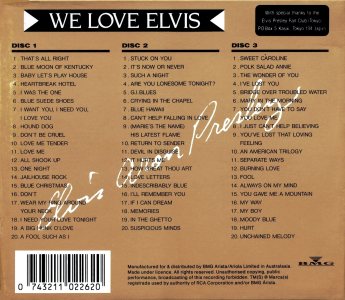 Cardboard slipcase - We Love Elvis - Australia 1992 - BMG 7432110226-2
