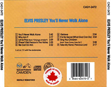You'll Never Walk Alone - USA/Canada 1989 - BMG CAD1-2472