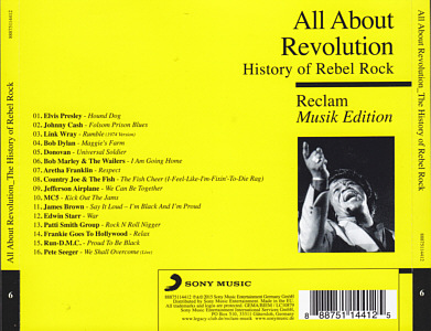 All About Revolution - History of Rebel Rock - Germany 2015 - Sony Music 88875114412 -  Elvis Presley Various Artists CD