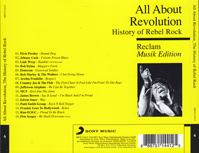 All About Revolution - History of Rebel Rock - Germany 2015 - Sony Music 88875114412 - Elvis Presley Various Artists CD
