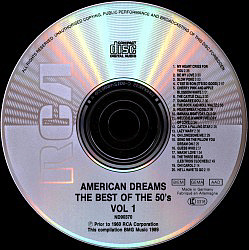 American Dreams - The Best of The 50's, Vol. 1 - Germany 1989 - BMG ND 90370