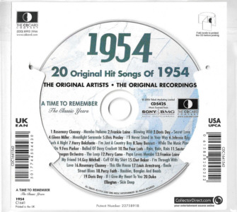A Time To Remember - The Classic Years 1954 - UK 2006 - Sony / BMG Music Entertainment / CD Card Company CD542S - Elvis Presley Various Artist CD