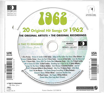 A Time To Remember - The Classic Years 1962 - UK 2006 - Sony / BMG Music Entertainment / CD Card Company CD505S - Elvis Presley Various Artist CD