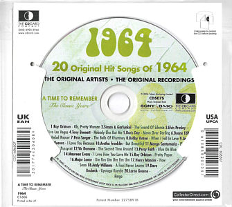 A Time To Remember - The Classic Years 1964 - UK 2006 - Sony / BMG Music Entertainment / CD Card Company CD507S - Elvis Presley Various Artist CD