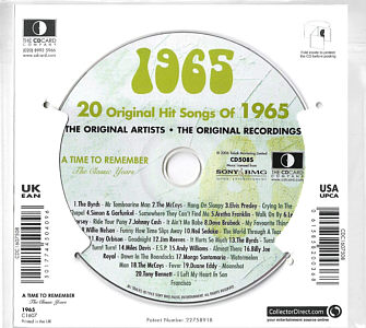 A Time To Remember - The Classic Years 1965 - UK 2006 - Sony / BMG Music Entertainment / CD Card Company CD508S - Elvis Presley Various Artist CD
