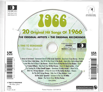 A Time To Remember - The Classic Years 1966 - UK 2006 - Sony / BMG Music Entertainment / CD Card Company CD509S - Elvis Presley Various Artist CD