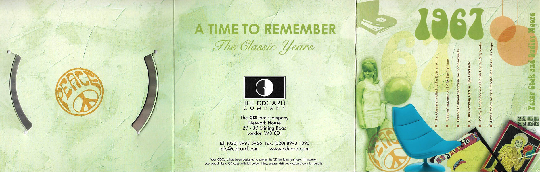 A Time To Remember - The Classic Years 1967 - UK 2006 - Sony / BMG Music Entertainment / CD Card Company CD510S - Elvis Presley Various Artist CD