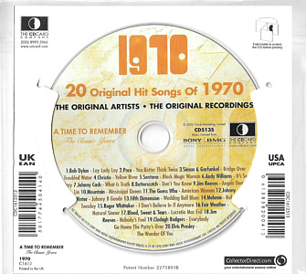 A Time To Remember - The Classic Years 1970 - UK 2006 - Sony / BMG Music Entertainment / CD Card Company CD513S - Elvis Presley Various Artist CD