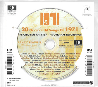 A Time To Remember - The Classic Years 1971 - UK 2006 - Sony / BMG Music Entertainment / CD Card Company CD514S - Elvis Presley Various Artist CD