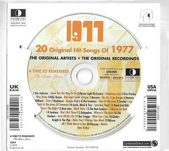 A Time To Remember - The Classic Years 1977 - UK 2006 - Sony / BMG Music Entertainment / CD Card Company CD520S - Elvis Presley Various Artist CD