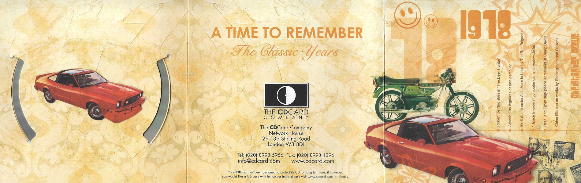 A Time To Remember - The Classic Years 1978 - UK 2006 - Sony / BMG Music Entertainment / CD Card Company CD521S - Elvis Presley Various Artist CD