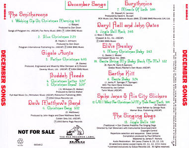 December Songs - BMG RJC 665462 - Usa - Various Artist CD