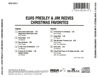 Elvis Presley & Jim Reeves - Christmas Favourites - USA 1991 - BMG ATCD-2107-2