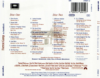 Various Artists CD - Forrest Gump the Soundtrack - Sony Music 2019 - Elvis Presley Various Artists CD