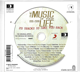 Happy 21th - The Music Of Your Life 1995-2008- UK 2011 - Sony Music  / CD Card Company CD605 - Elvis Presley Various Artist CD